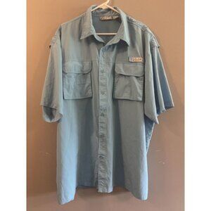 Trophy Wear Mens Light‎ Blue Vented Short Sleeve Shirt Top Pockets XXL Outdoor
